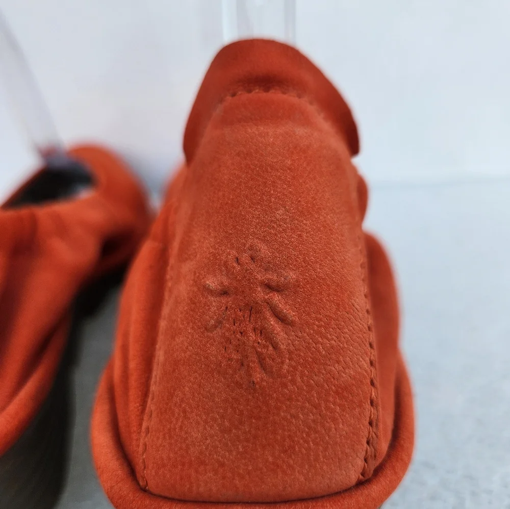 Fly London Pled Size 41 Wedge Shoes Orange Leather